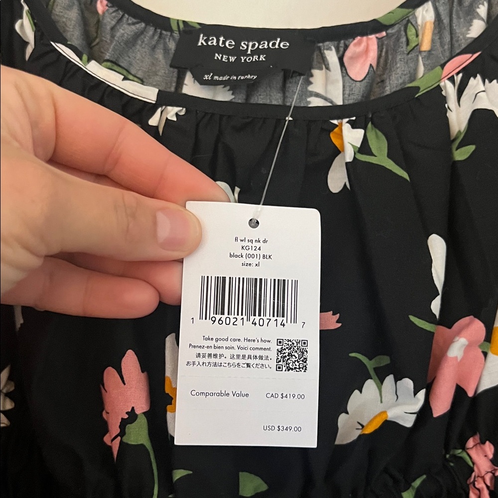 Kate spade floral waltz square-neck dress - Picture 3 of 6